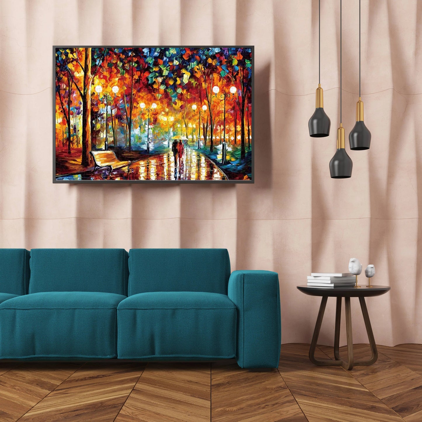 Adult Puzzle 1000 Pieces Jigsaw Puzzles | Rainy Night Lover | Famous Painting Series | Educational Toys