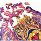 Wooden Animal Puzzles Jigsaw Puzzle for Adults | Unique Colorful Lion Puzzle | DIY Holiday Gift Interactive Games | Educational Toys for Kids