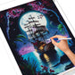 EverShine Diamond Mosaic Sailboat Moon | New Collection 2024 Diamond Painting Landscape Craft Kit | Moon River Home Decor