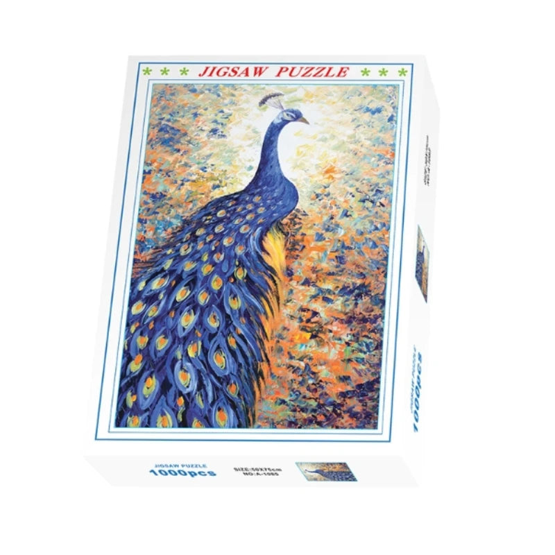 75*50cm 1000 Jigsaw Pieces Peacock Animals Series | Home Decoration | Adult Stress Relief | Educational Toys