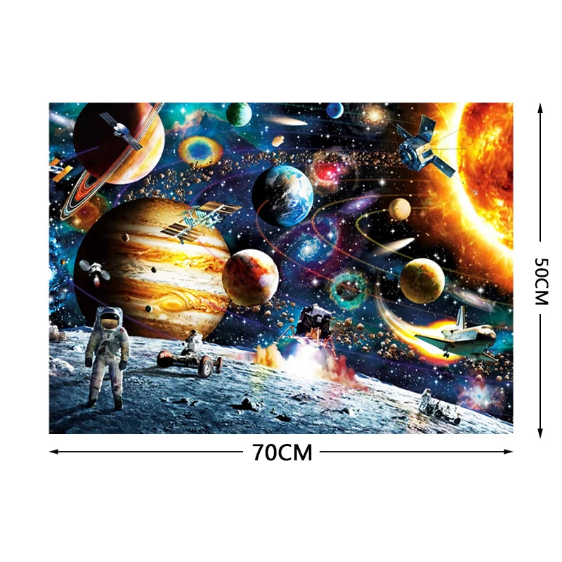 70*50cm Adult Puzzle 1000 Piece Jigsaw Puzzles |Space Traveler Famous Paintings Series | Learning Education Craft Toys Gifts