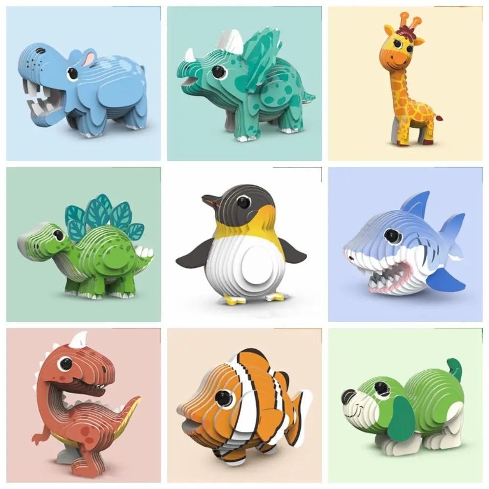Giraffe 3D Paper Puzzle Animal Model | Toy Puzzle Paper 3D Stereo Puzzle | 3D Animal Model Animal 3D Paper Puzzle Toy | Kids Toys