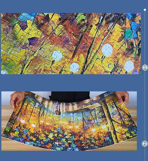 Adult Puzzle 1000 Pieces Jigsaw Puzzles | Rainy Night Lover | Famous Painting Series | Educational Toys