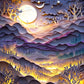 EverShine 5D DIY Diamond Painting Mountain Moon | New Arrivals Mosaic Landscape Full Craft Kit