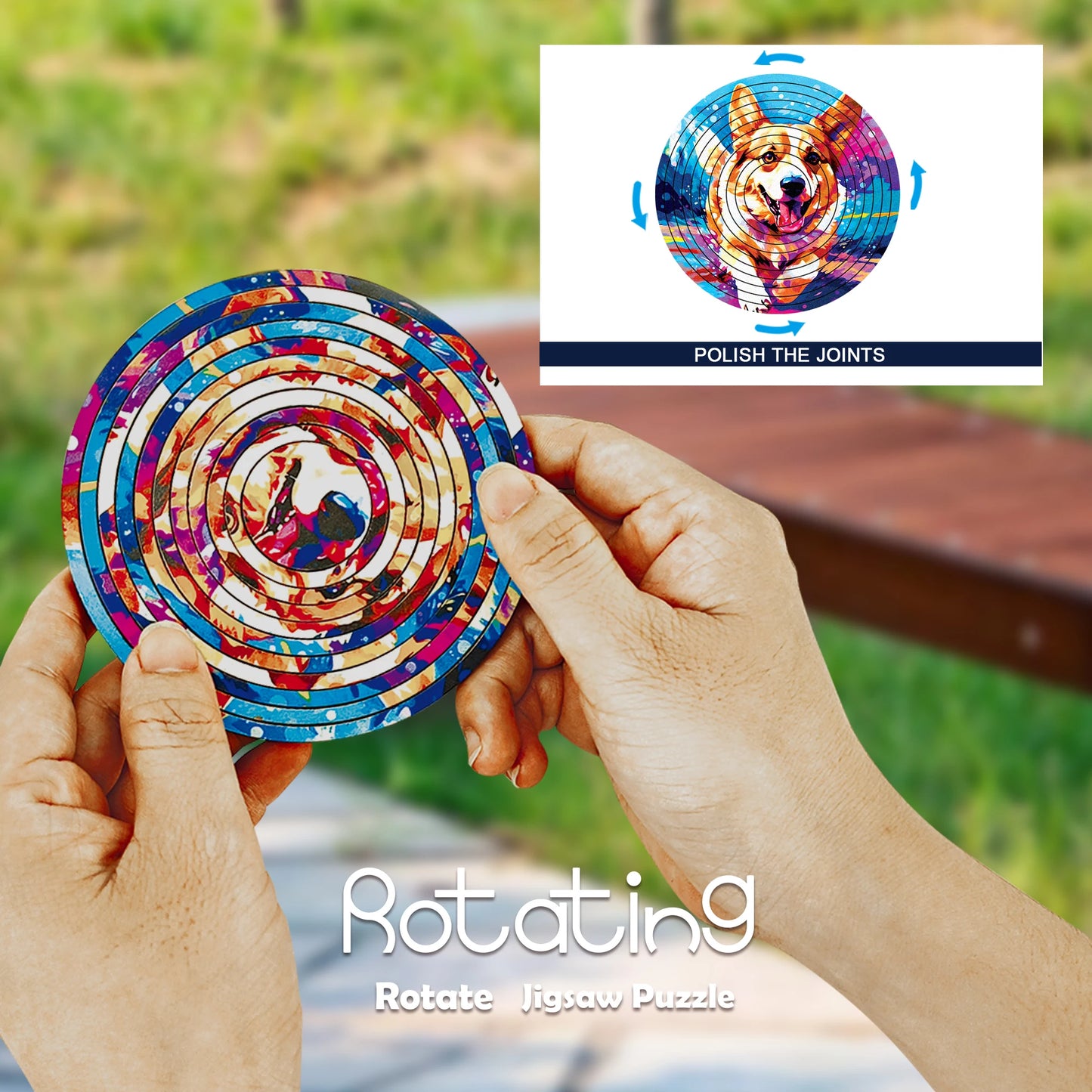 New Decompression Irregular Rotate Jigsaw Puzzle | Color Animal Rotating Puzzle Puzzle | Montessori Toy Children's Birthday Gift