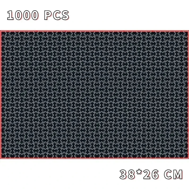 Adult Jigsaw Puzzle 1000 Pieces | Pure Black 70*50cm | Stress Relief Entertainment Toys Paper Puzzles | High Quality