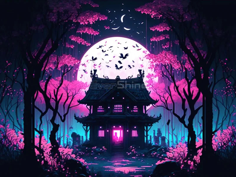 EverShine Mountain Diamond Painting Scenery | New Arrival Mosaic Tree Picture Fantasy