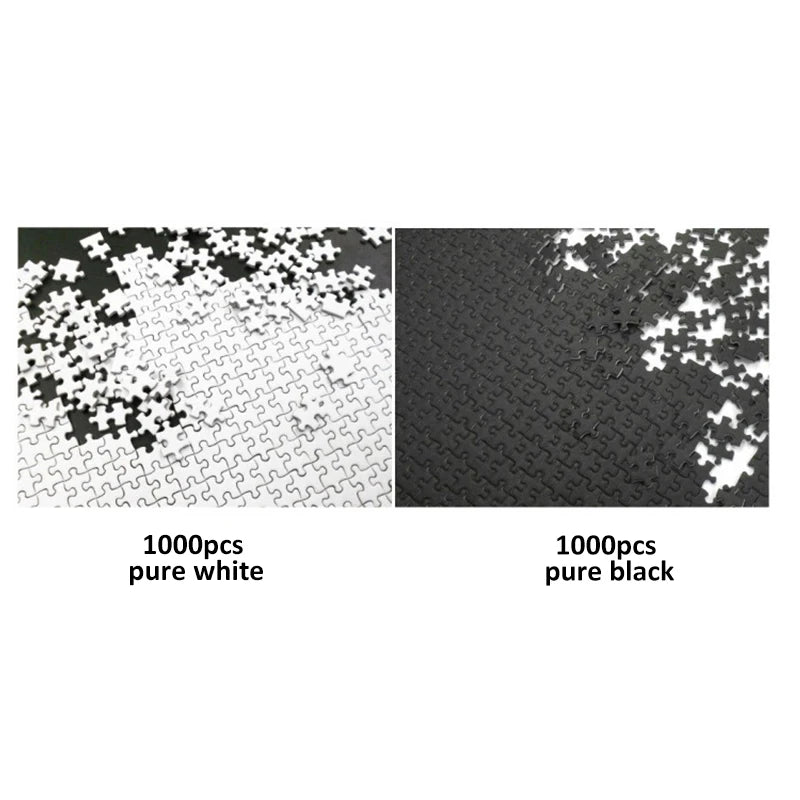 Adult Jigsaw Puzzle 1000 Pieces | Pure Black 70*50cm | Stress Relief Entertainment Toys Paper Puzzles | High Quality