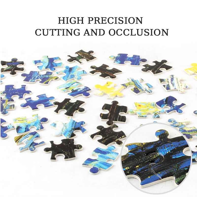 Adult Puzzle 1000 Pieces Jigsaw Puzzles | Rainy Night Lover | Famous Painting Series | Educational Toys