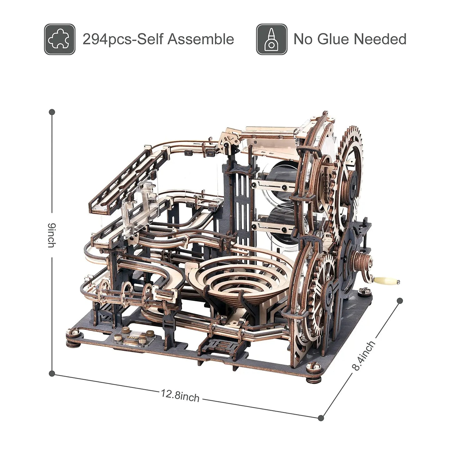 Marble Night City 3D Wooden Puzzle | Waterwheel Model